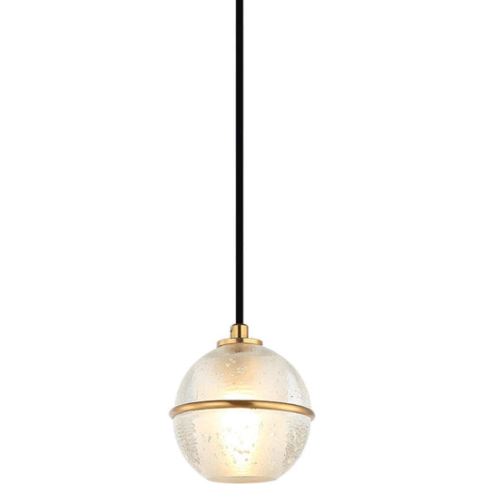 Matteo  Lighting C33101AG Misty 1 Light 438 inch Aged Gold Brass Pendant Ceiling Light