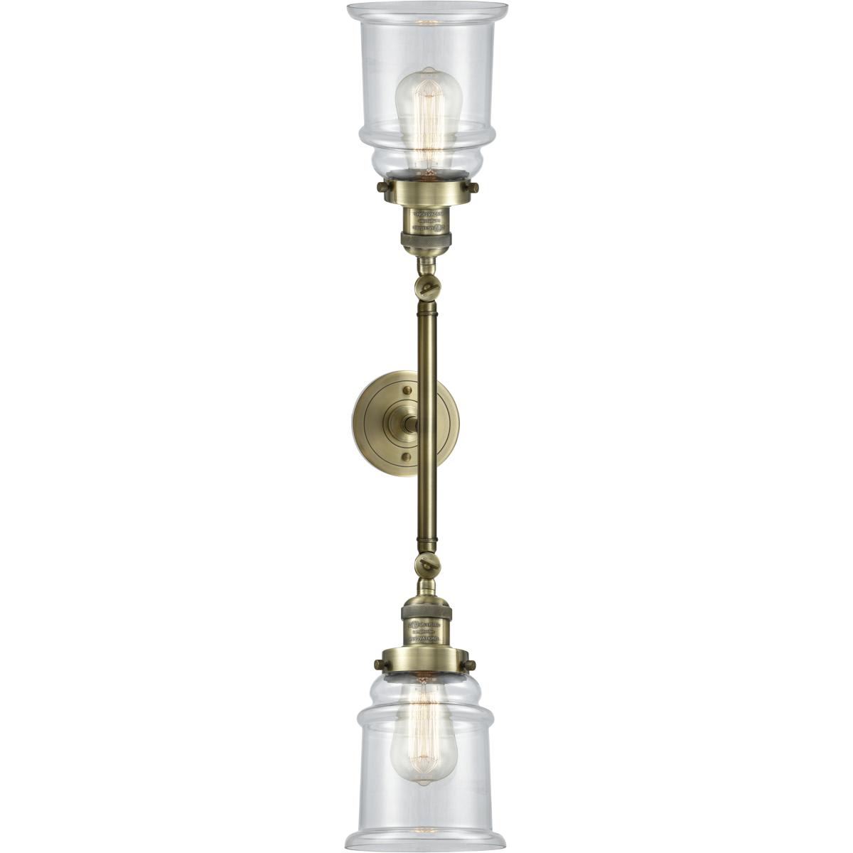 Innovations Lighting  208-AB-G182 Franklin Restoration Canton Bathroom Vanity Light Antique Brass
