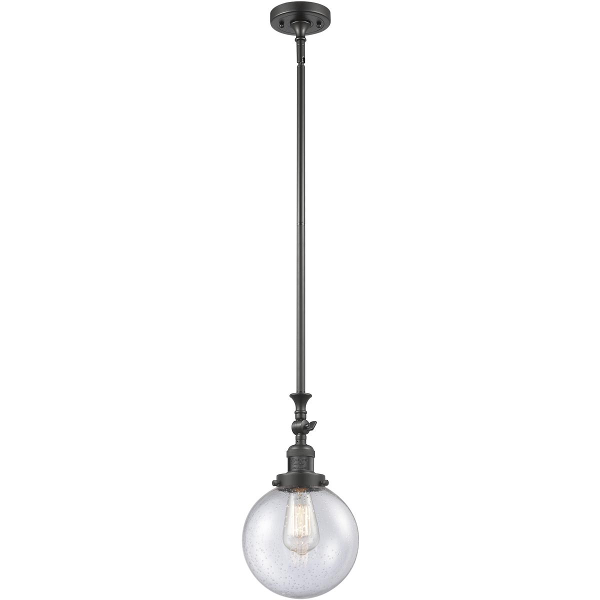 Innovations Lighting  206-OB-G204-8-LED Franklin Restoration Beacon Mini Pendant Oil Rubbed Bronze