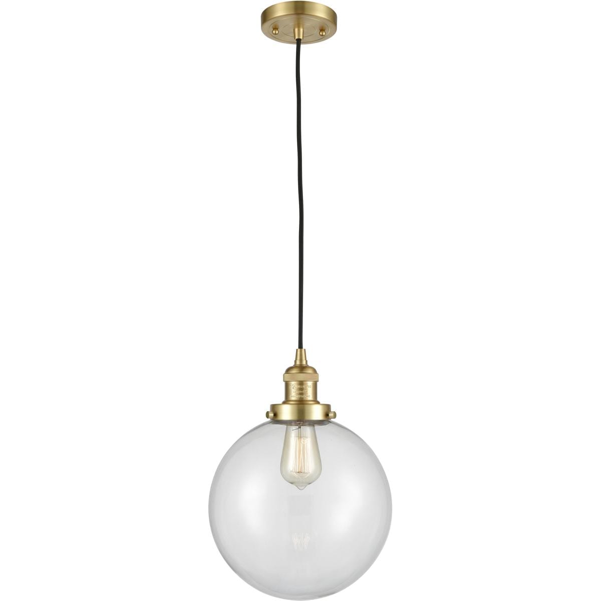 Innovations Lighting  201C-SG-G202-10 Franklin Restoration Beacon Mini Pendant Satin Gold