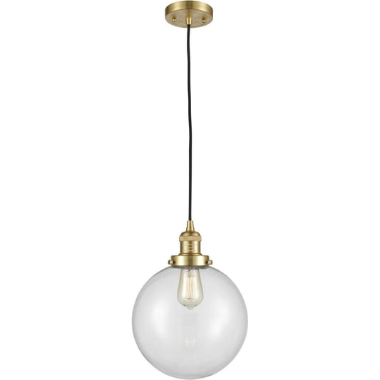 Innovations Lighting  201C-SG-G202-10 Franklin Restoration Beacon Mini Pendant Satin Gold