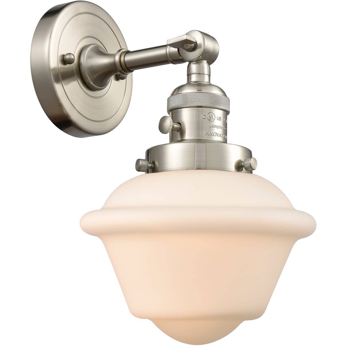 Innovations Lighting  203SW-SN-G531-LED Franklin Restoration Small Oxford Wall Sconce