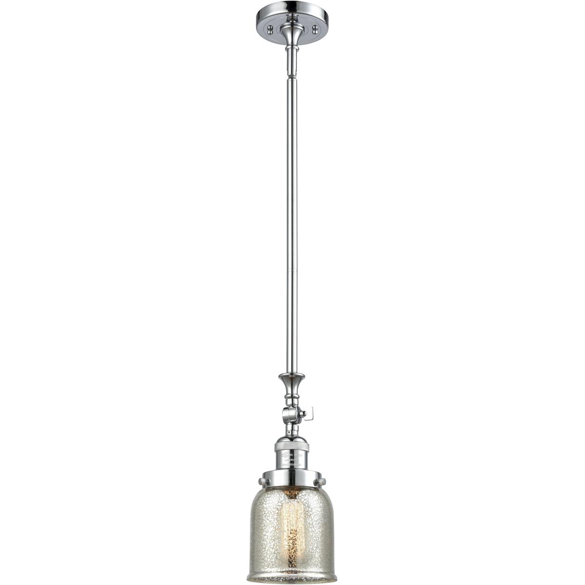Innovations Lighting  206-PC-G58-LED Franklin Restoration Bell Mini Pendant Polished Chrome
