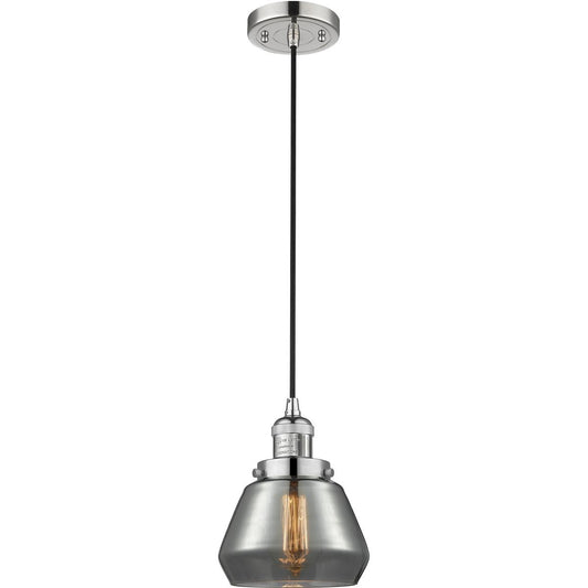 Innovations Lighting  201C-PN-G173-LED Franklin Restoration Fulton Mini Pendant Polished Nickel