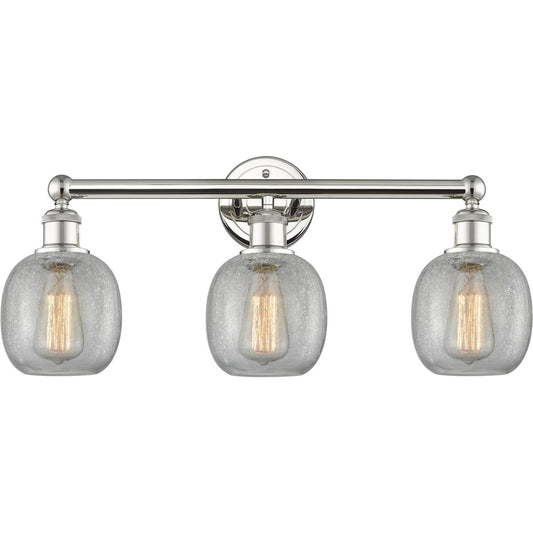 Innovations Lighting  616-3W-PN-G105 Belfast Bathroom Vanity Light Polished Nickel