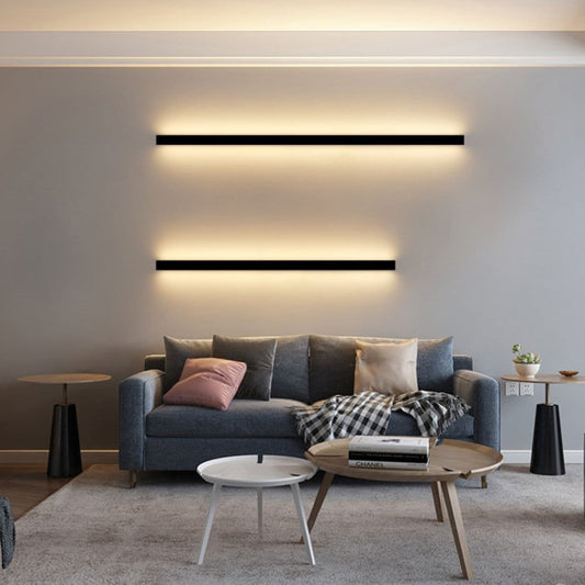 Ozarke Linear Minimalist Wall Lamp - White / 2700K - 6500K Dimmable With Remote / 80 inches + Plug