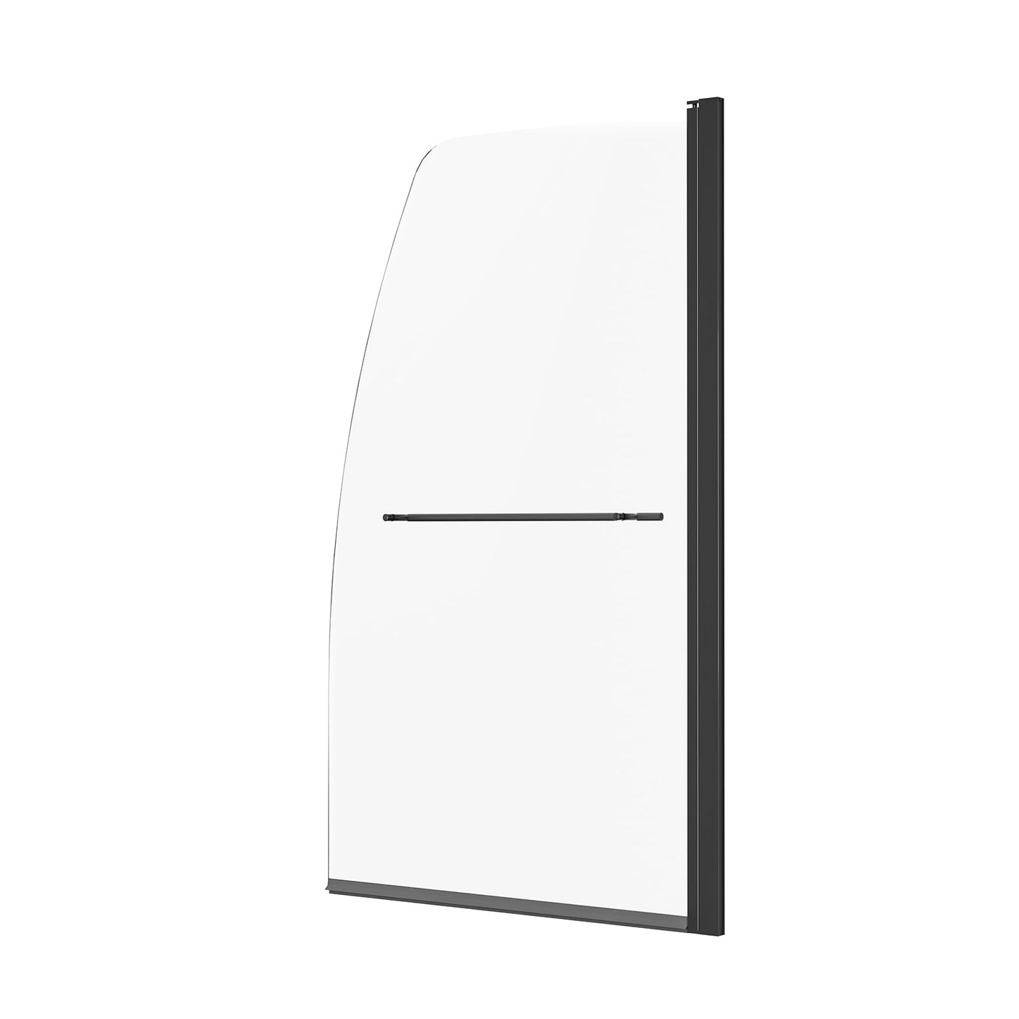 VEVOR Frameless Bathtub Shower Door  34 in. W x 55 in. H  Half Shower Door for Bathtub  180degree Rotatable Tempered Glass Door  Half Shower Door with 1/4 in Tempered Glass Bathroom Shower Screen  Black