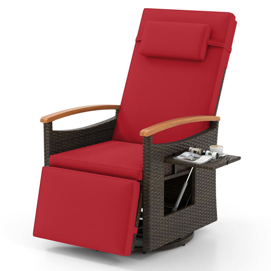 Costway Modern Red Polyester/Polyester blend Chaise Lounge
