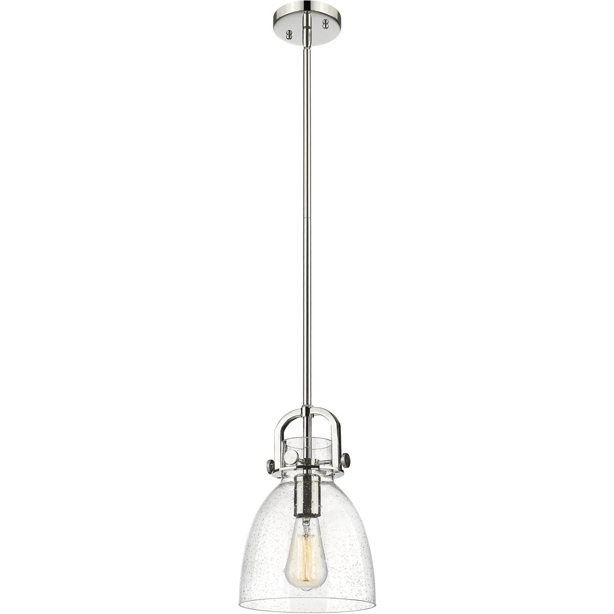 Innovations Lighting  410-1SS-PN-G412-8SDY Newton Bell Mini Pendant Polished Nickel