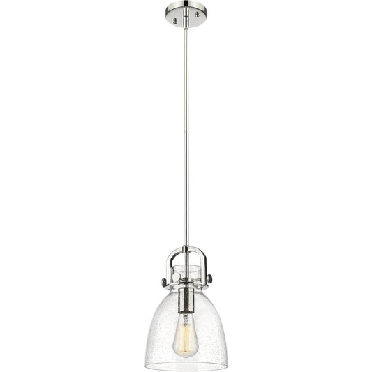Innovations Lighting  410-1SS-PN-G412-8SDY Newton Bell Mini Pendant Polished Nickel