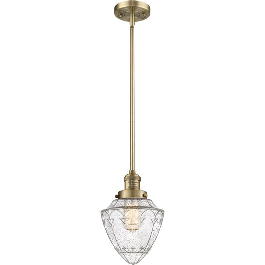Innovations Lighting  201S-BB-G664-7-LED Franklin Restoration Bullet Mini Pendant Brushed Brass