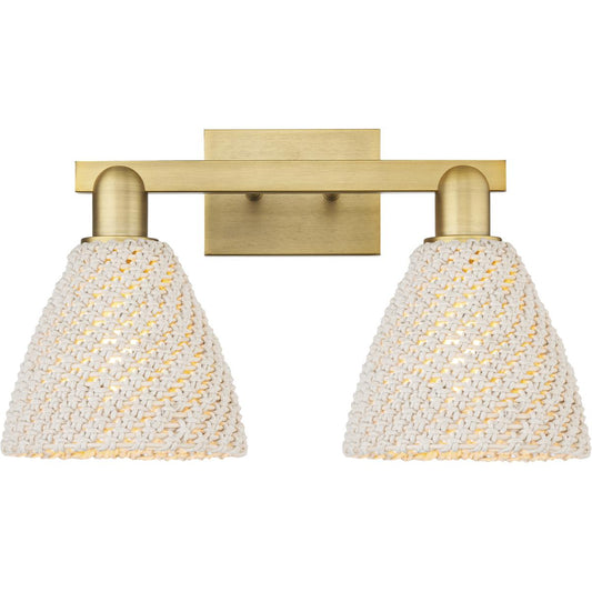 Innovations Lighting  716-2W-BB-NBD-75-NAT Natural Ballston Dome Bathroom Vanity Light Brushed Brass