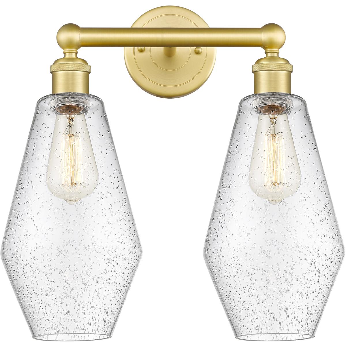 Innovations Lighting  616-2W-SG-G654-7 Cindyrella Bathroom Vanity Light Satin Gold