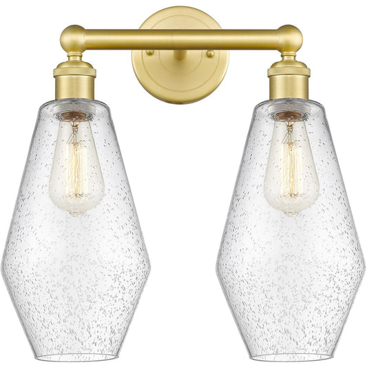 Innovations Lighting  616-2W-SG-G654-7 Cindyrella Bathroom Vanity Light Satin Gold