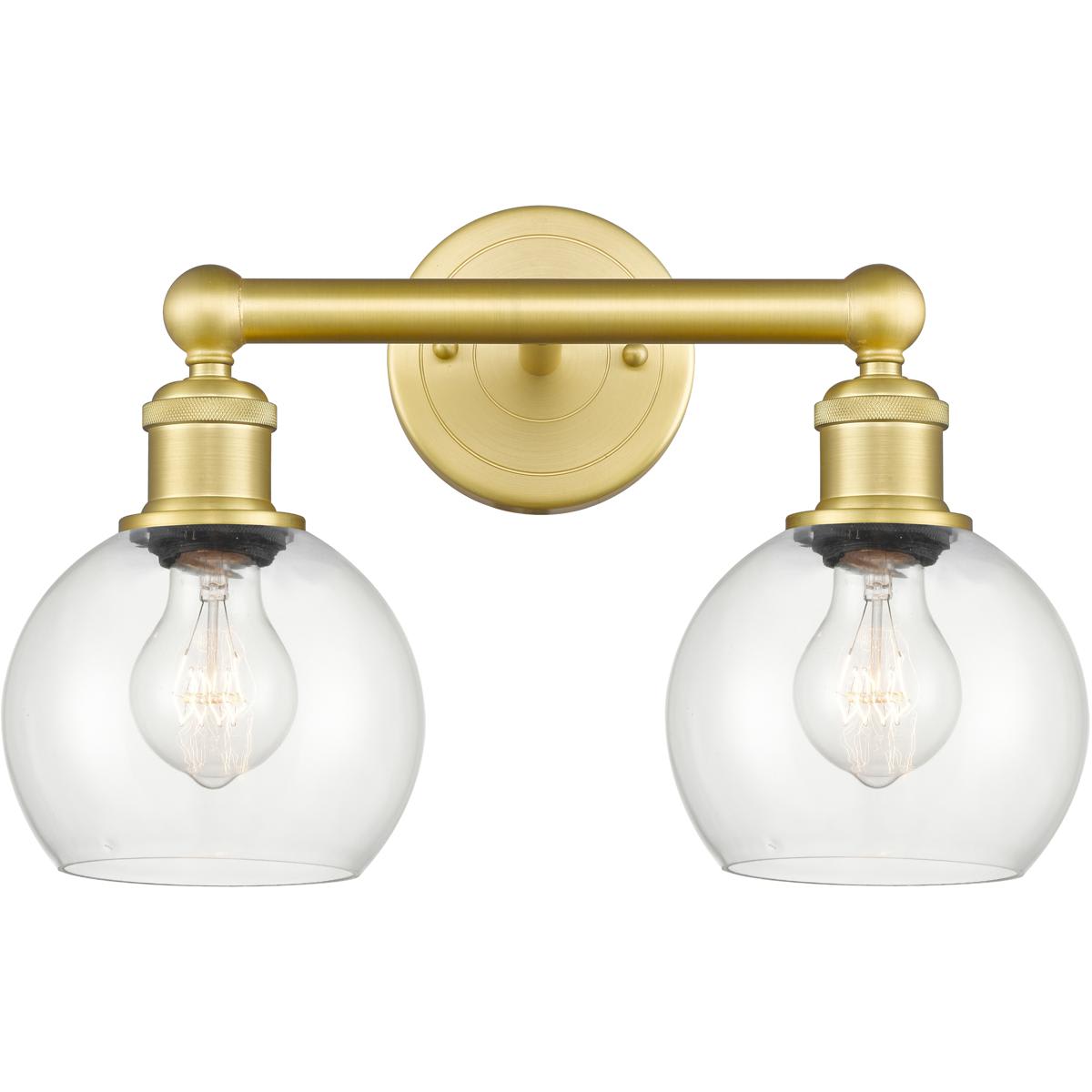 Innovations Lighting  616-2W-SG-G122-6 Athens Bathroom Vanity Light Satin Gold