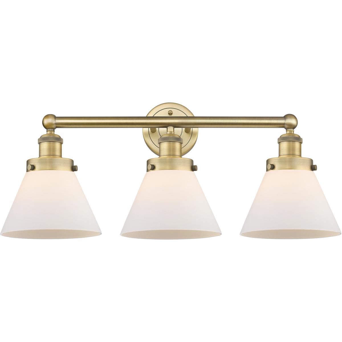 Innovations Lighting  616-3W-BB-G41 Cone Bathroom Vanity Light Brushed Brass