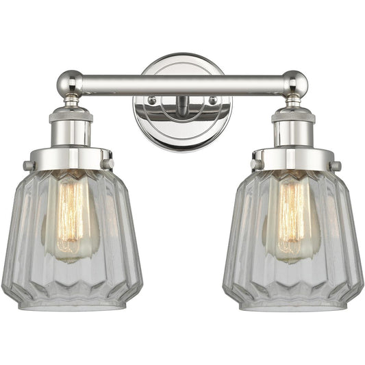 Innovations Lighting  616-2W-PN-G142 Chatham Bathroom Vanity Light Polished Nickel