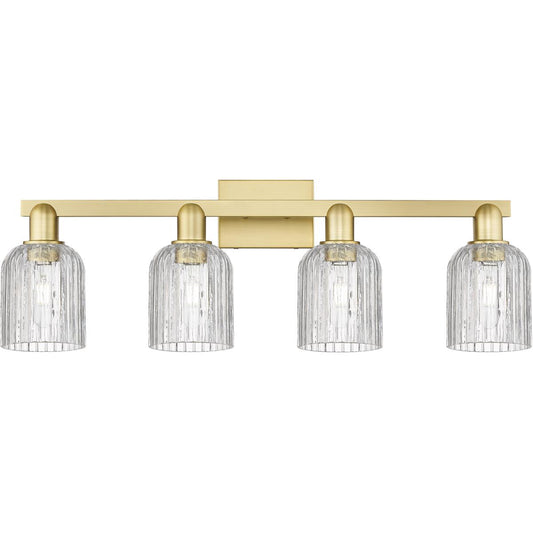 Innovations Lighting  716-4W-SG-G559-5CL Bridal Veil Bathroom Vanity Light Satin Gold