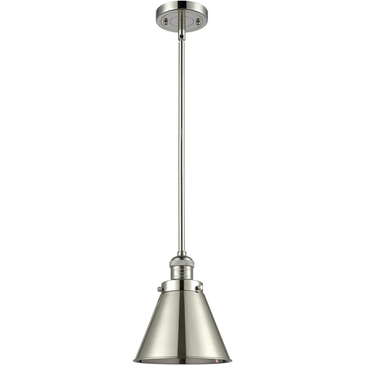 Innovations Lighting  201S-PN-M13-PN Franklin Restoration Appalachian Mini Pendant Polished Nickel