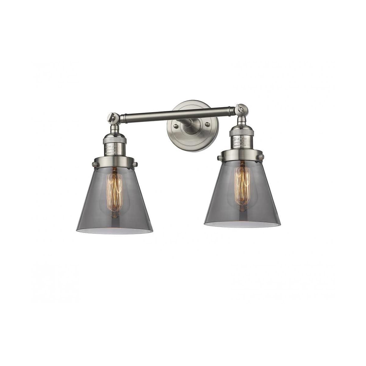 Innovations Lighting  208-SN-G63-LED Franklin Restoration Small Cone Bathroom Vanity Light