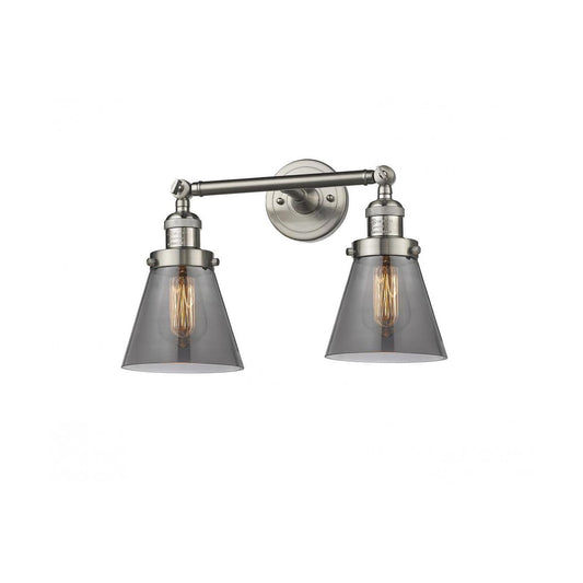Innovations Lighting  208-SN-G63-LED Franklin Restoration Small Cone Bathroom Vanity Light