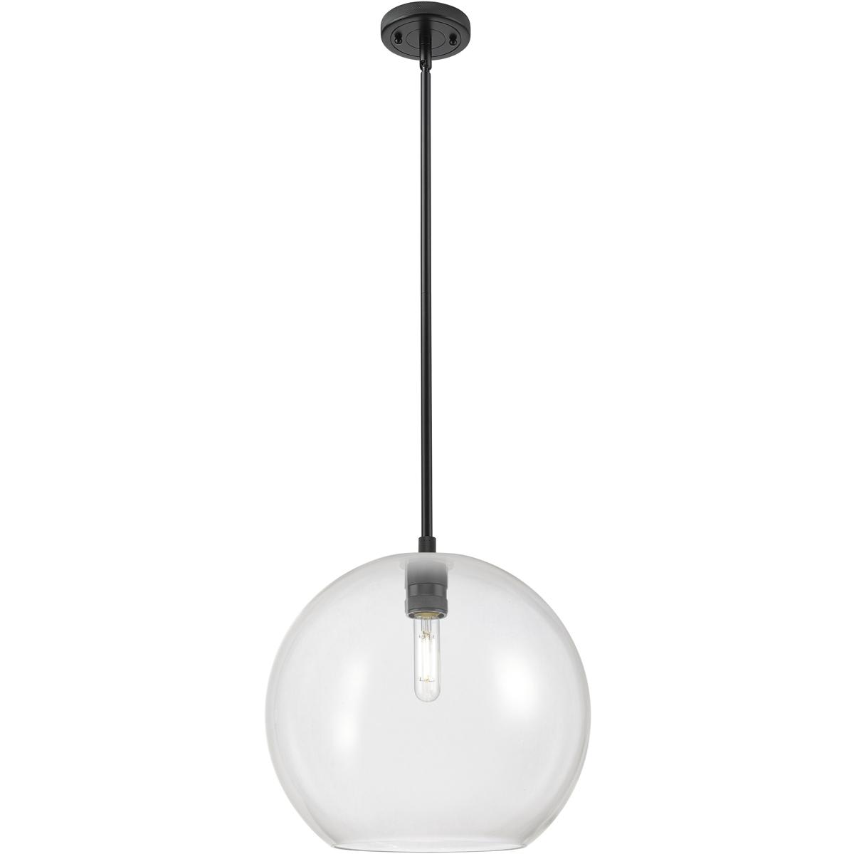Innovations Lighting  434-1S-BK-G122-12 Crown Point Pendant Matte Black