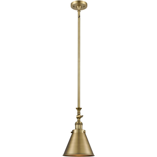 Innovations Lighting  206-BB-M13-BB-LED Franklin Restoration Appalachian Mini Pendant Brushed Brass