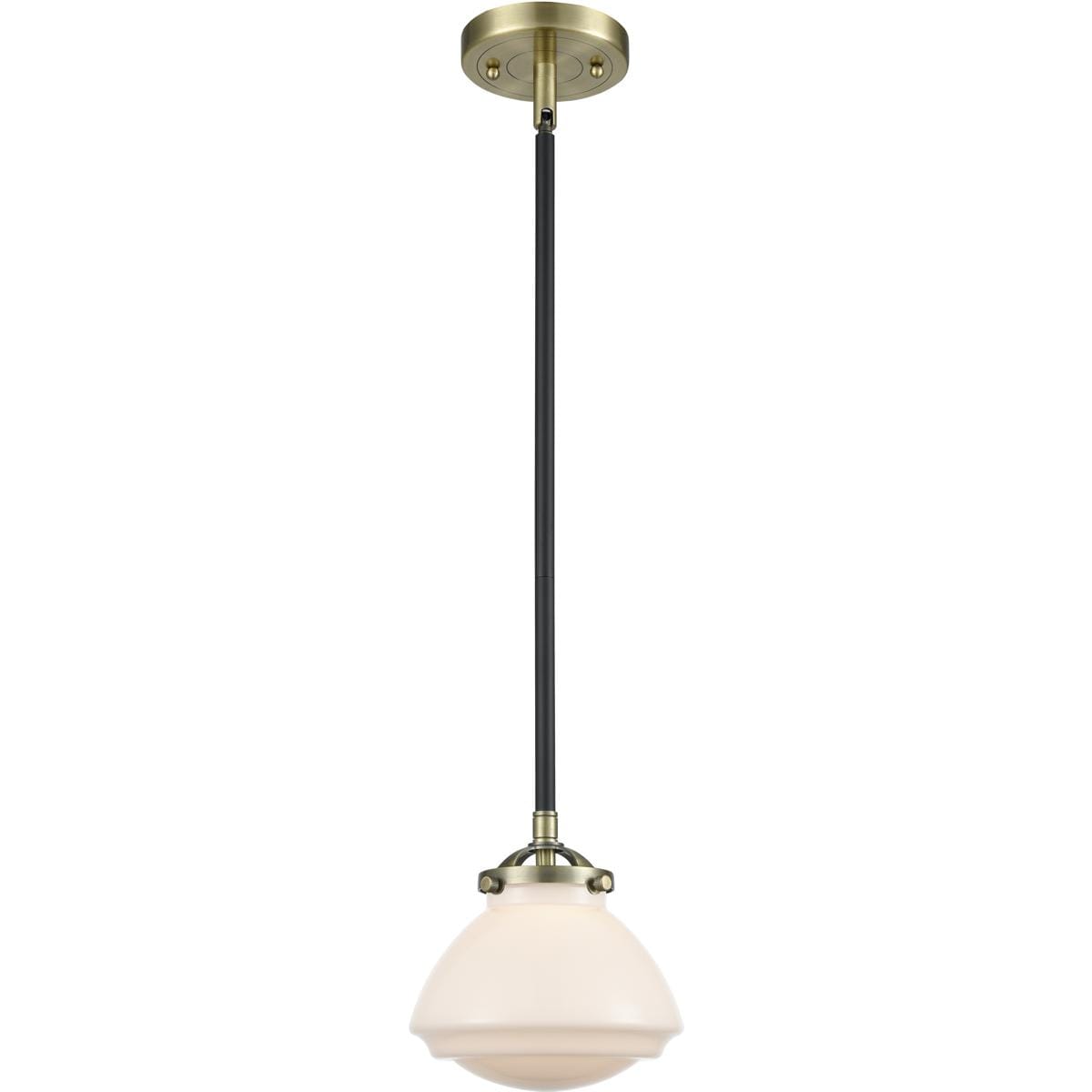 Innovations Lighting  284-1S-BAB-G321 Nouveau Olean Mini Pendant Black Antique Brass
