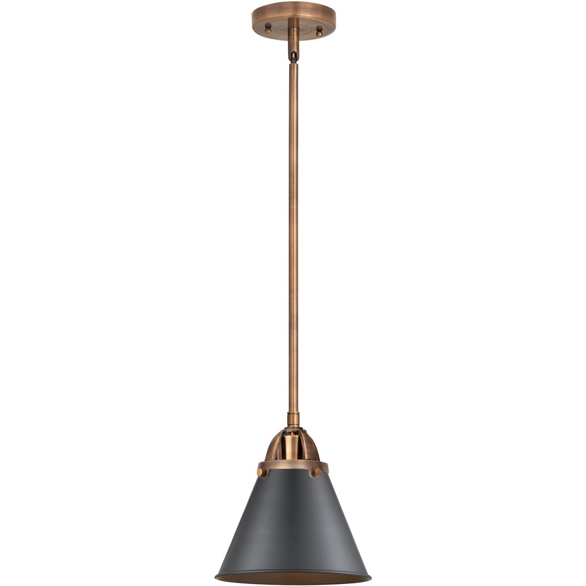 Innovations Lighting  288-1S-AC-M13-BK-LED Nouveau 2 Appalachian Mini Pendant Antique Copper