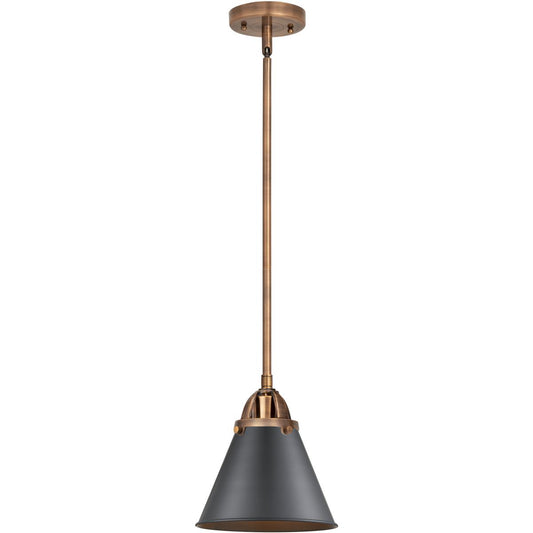 Innovations Lighting  288-1S-AC-M13-BK-LED Nouveau 2 Appalachian Mini Pendant Antique Copper