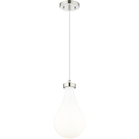 Innovations Lighting  451-1P-PN-G451-7GWH Owego Pendant Polished Nickel