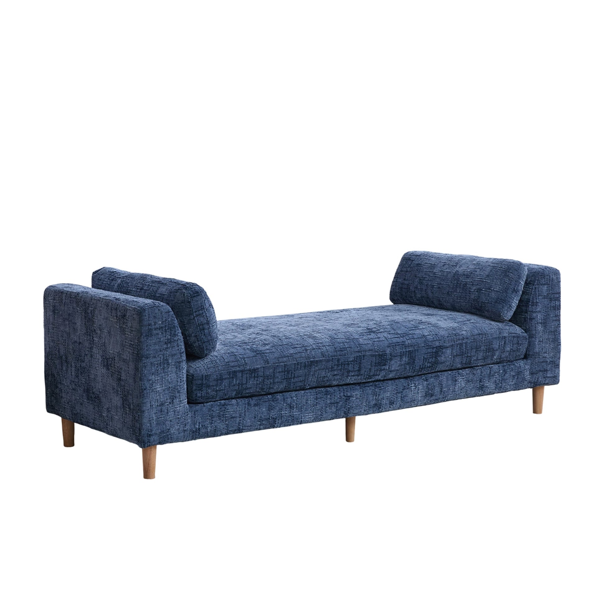 SINOFURN Modern Blue Accent Bench 75-in x 30-in x 25.6-in