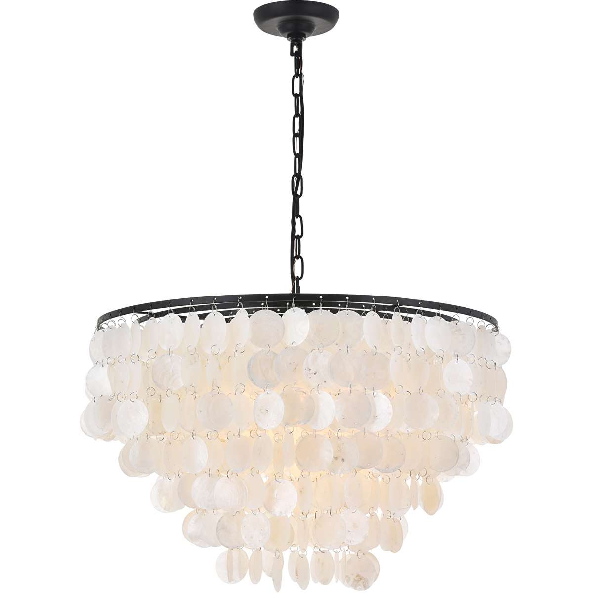Elegant Lighting Living District LD5050D24BK Selene 6 Light 26 inch Black Pendant Ceiling Light