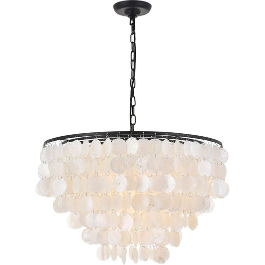 Elegant Lighting Living District LD5050D24BK Selene 6 Light 26 inch Black Pendant Ceiling Light