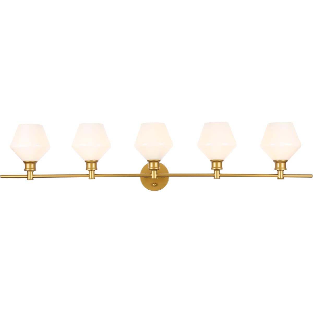 Elegant Lighting Living District LD2325BR Gene 5 Light 47 inch Brass Wall sconce Wall Light