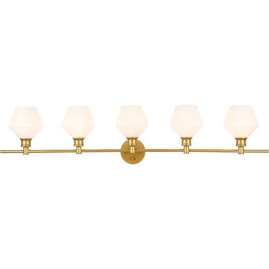 Elegant Lighting Living District LD2325BR Gene 5 Light 47 inch Brass Wall sconce Wall Light