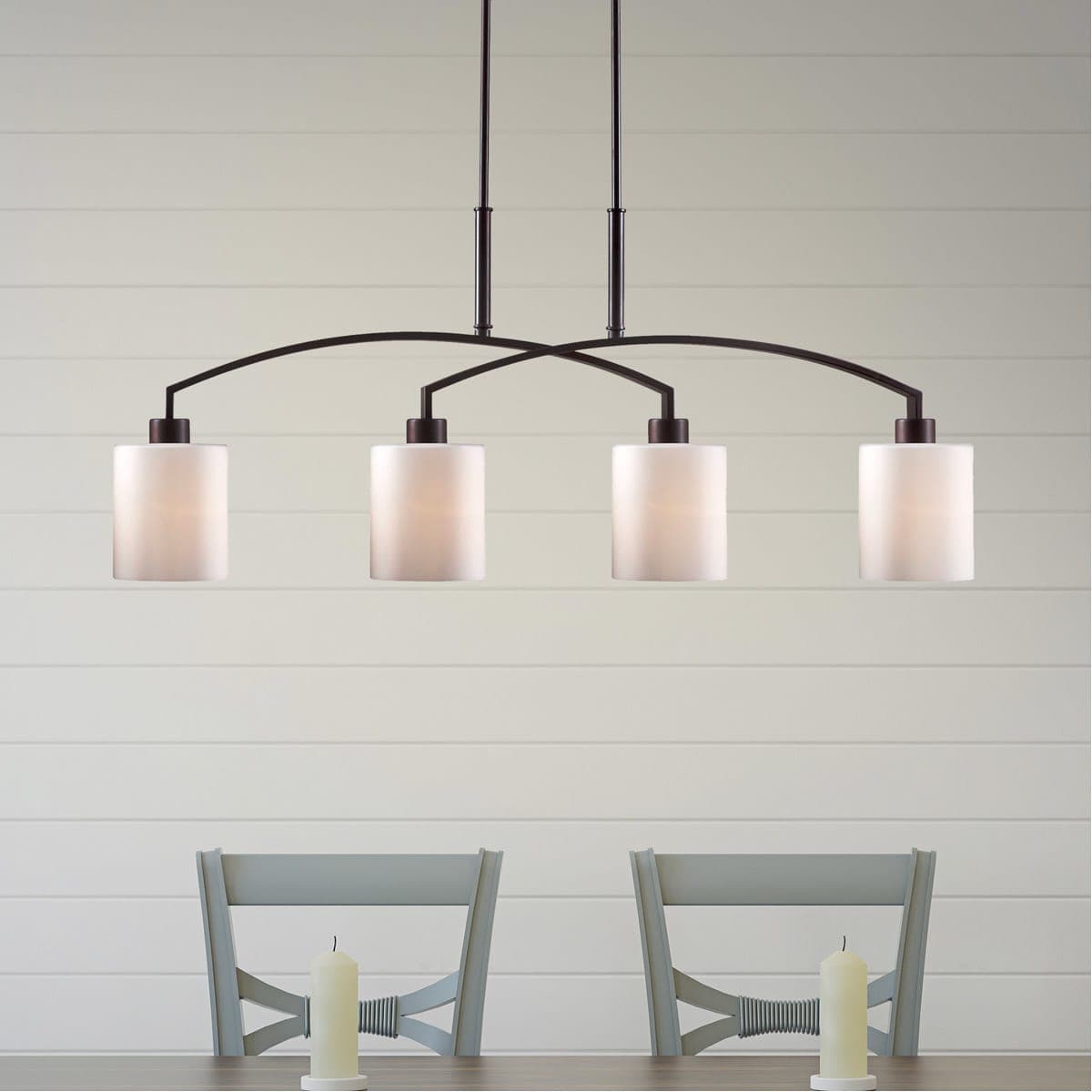 Forte Lighting  2683-04-32 Aubrey 4 Light 42 inch Antique Bronze Island Pendant Ceiling Light