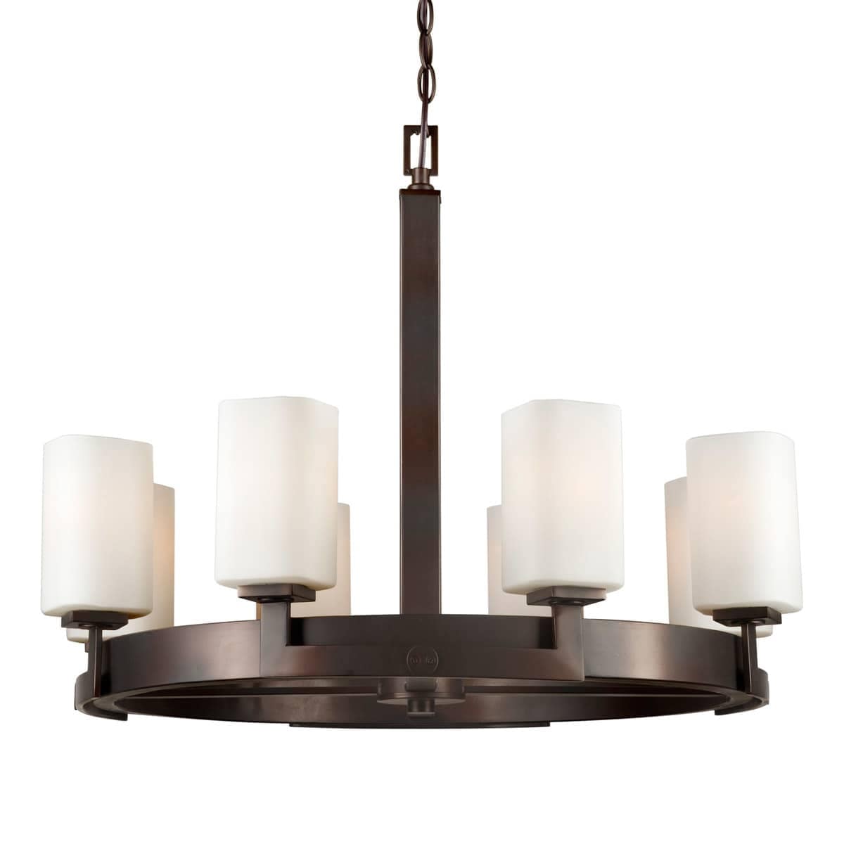 Forte Lighting  2713-08-32 Signature 8 Light 28 inch Antique Bronze Chandelier Ceiling Light