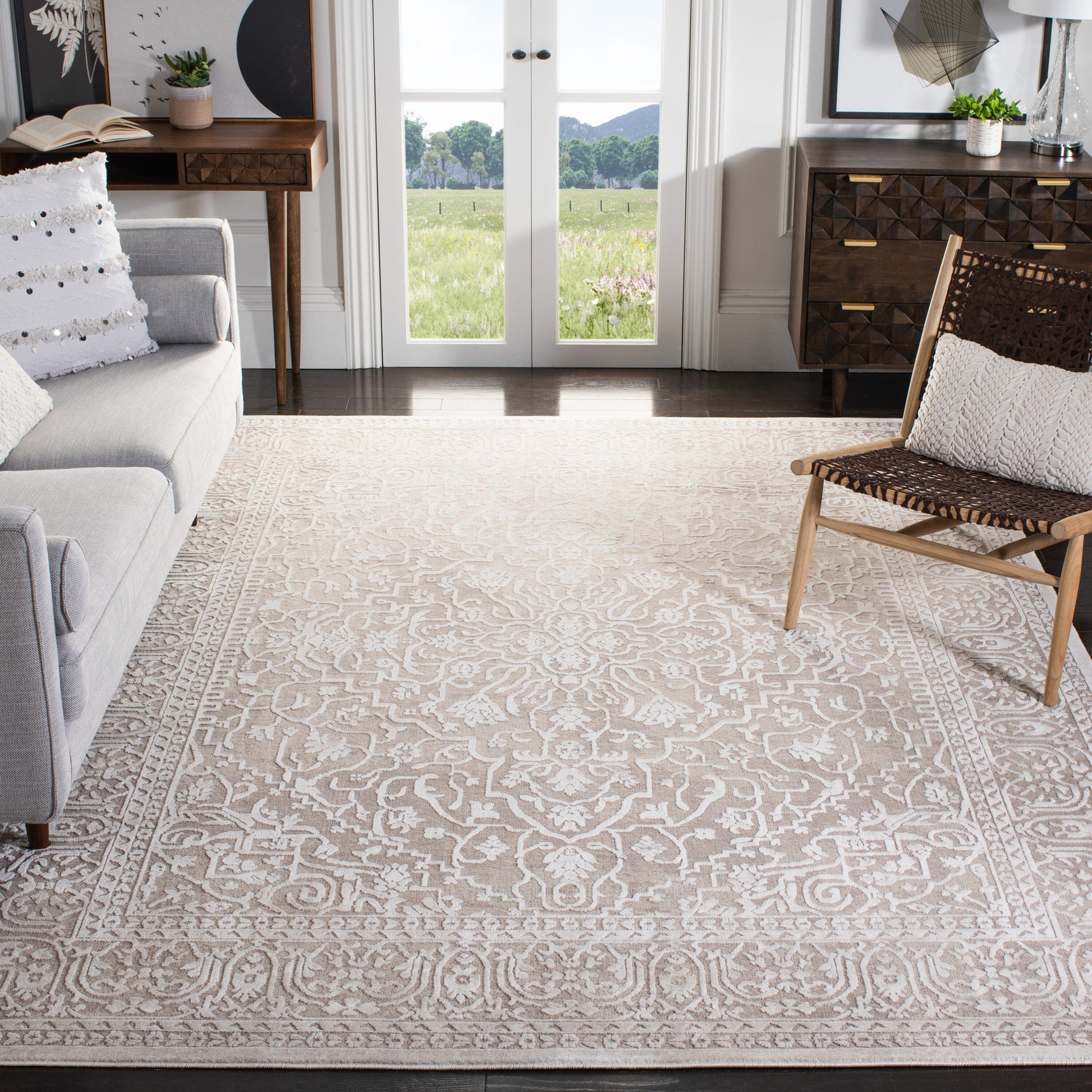 Safavieh Reflection 670A Beige Cream Traditional Large Rectangle 10ft x 14ft Rug