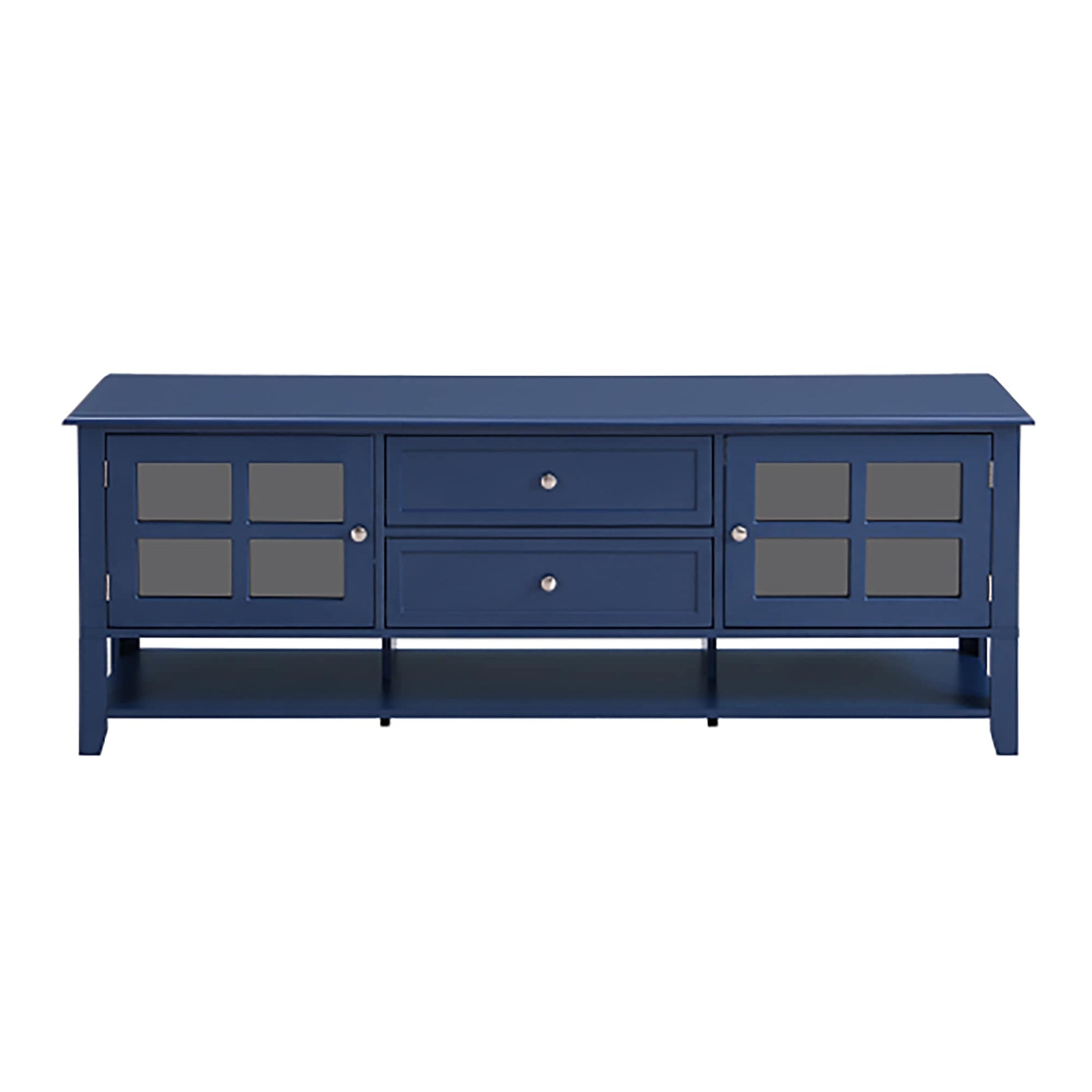Clihome Modern/Contemporary Blue 59.1-in W TV stand ( Accommodates TVs up to 60-in )