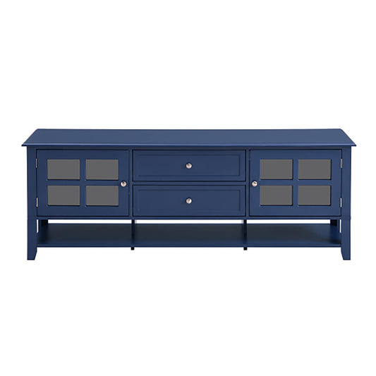 Clihome Modern/Contemporary Blue 59.1-in W TV stand ( Accommodates TVs up to 60-in )