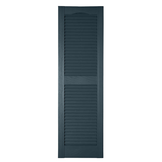 RELIABILT 14.5-in W x 84-in H Bedford Blue Louvered Polypropylene Exterior Shutters ( 2 -Pack )