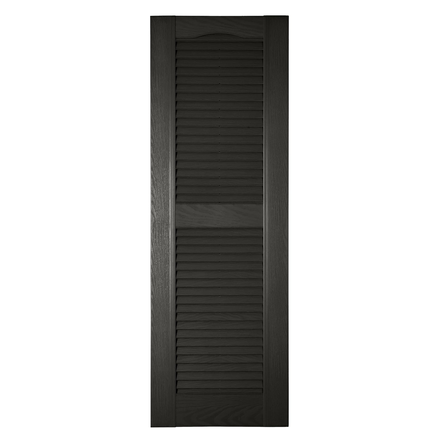 RELIABILT 16.25-in W x 83-in H Black Louvered Polypropylene Exterior Shutters ( 2 -Pack )
