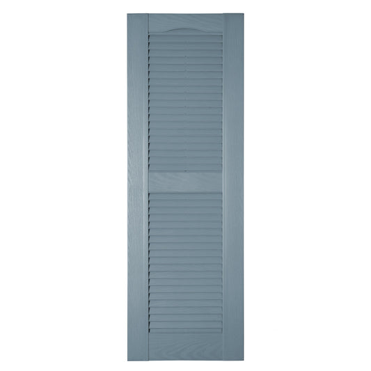 RELIABILT 16.25-in W x 82-in H Colonial Blue Louvered Polypropylene Exterior Shutters ( 2 -Pack )