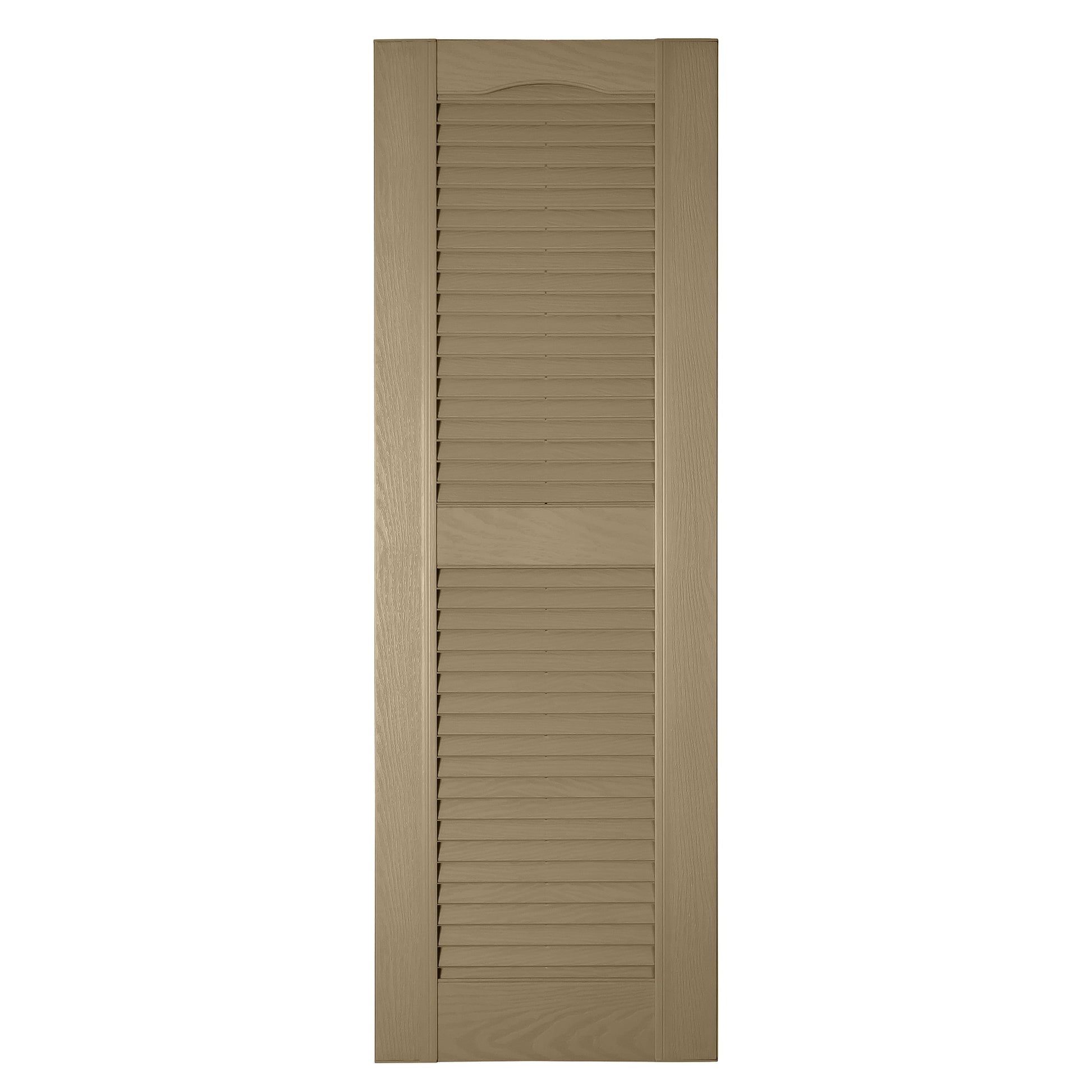 RELIABILT 16.25-in W x 84-in H Potters Clay Louvered Polypropylene Exterior Shutters ( 2 -Pack )