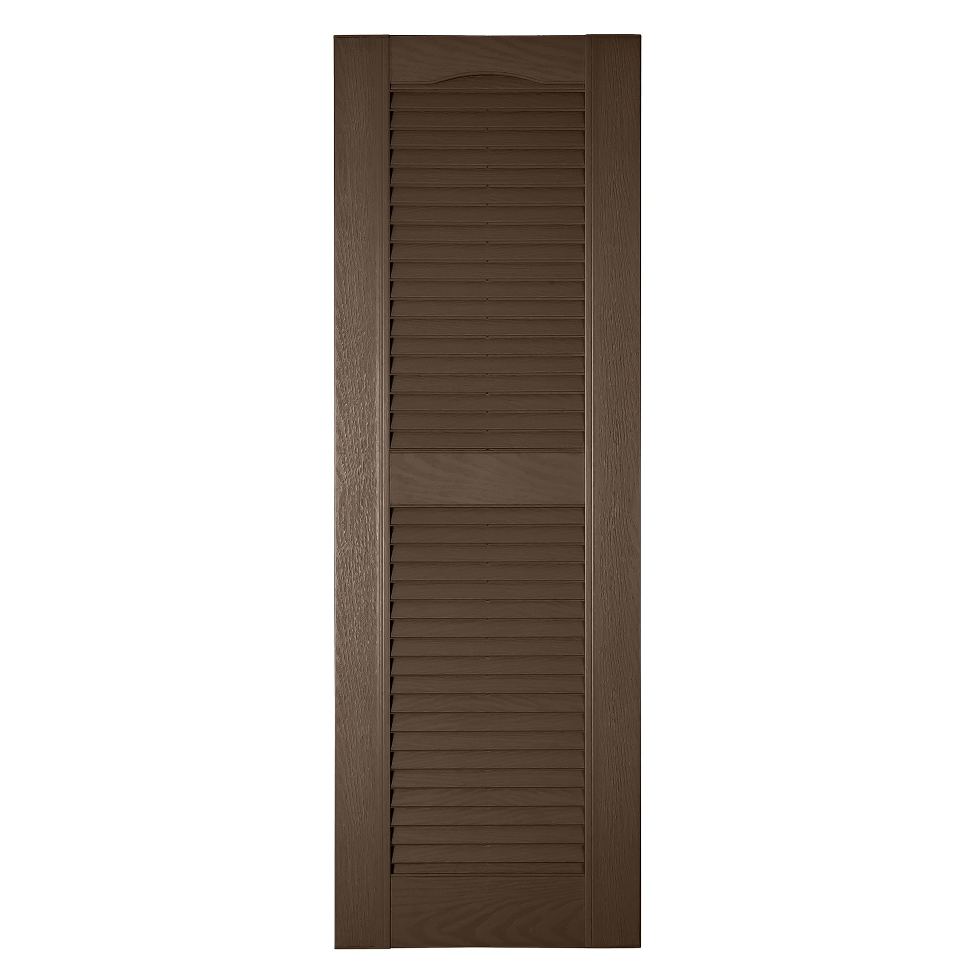 RELIABILT 16.25-in W x 82-in H Bronze Louvered Polypropylene Exterior Shutters ( 2 -Pack )