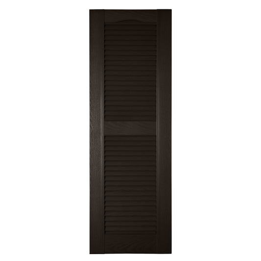 RELIABILT 16.25-in W x 82-in H Chocolate Chip Louvered Polypropylene Exterior Shutters ( 2 -Pack )