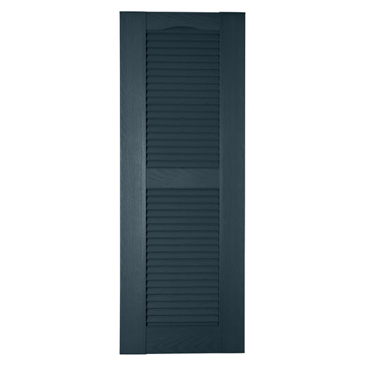RELIABILT 17.75-in W x 78-in H Bedford Blue Louvered Polypropylene Exterior Shutters ( 2 -Pack )