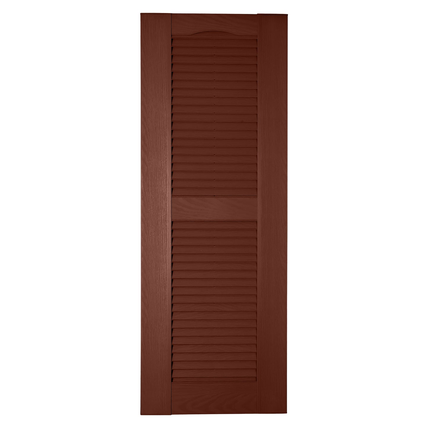 RELIABILT 18-in W x 84-in H Brick Red Louvered Polypropylene Exterior Shutters ( 2 -Pack )