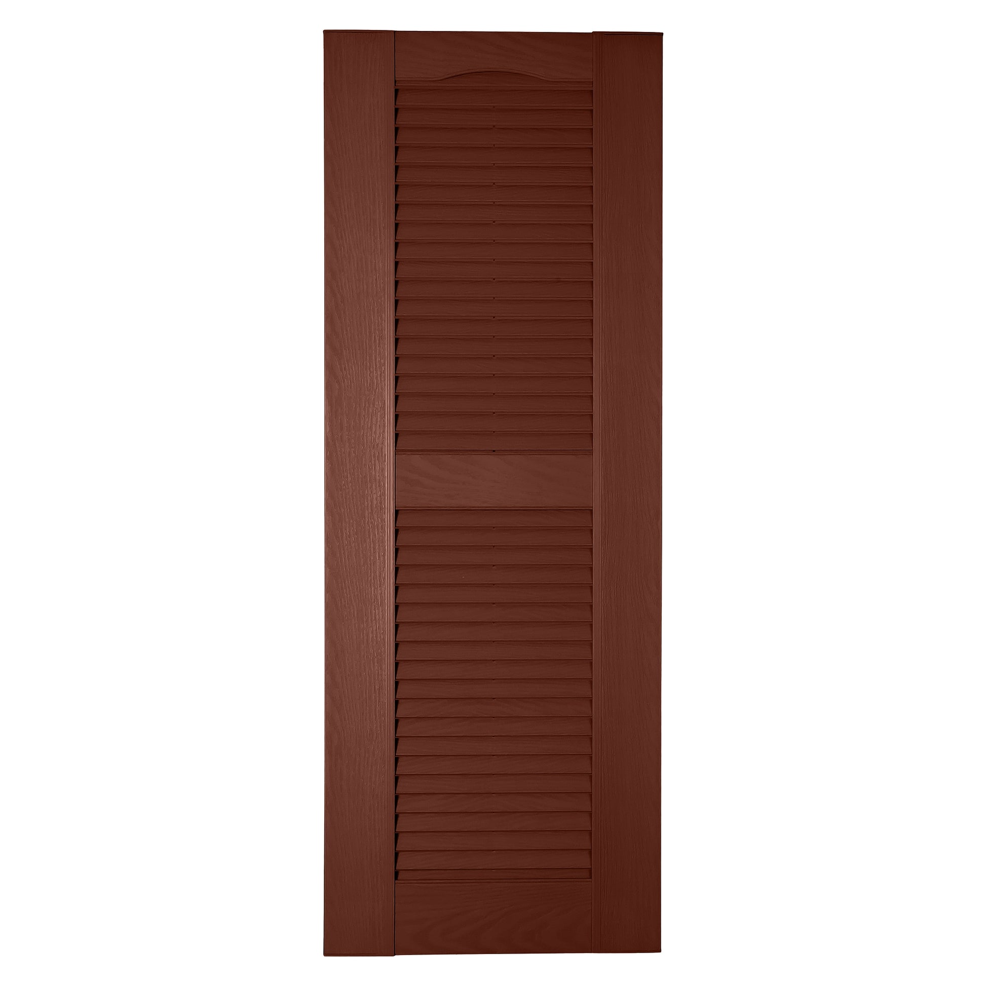RELIABILT 18-in W x 84-in H Brick Red Louvered Polypropylene Exterior Shutters ( 2 -Pack )